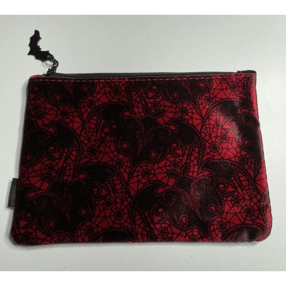 Handbags - 3 for $10 IPSY October 2023 Glam Makeup Bag GLAM-O-WEEN Burgundy Black Spider